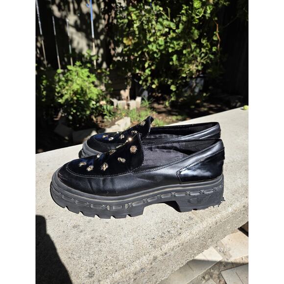 Karl Lagerfeld Paris Avah Studded Loafers Black Gold Men\'s Size 11 main image 9